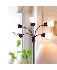 Medusa Modern 78" Led 5-Light Floor Lamp with Interchangeable Shades