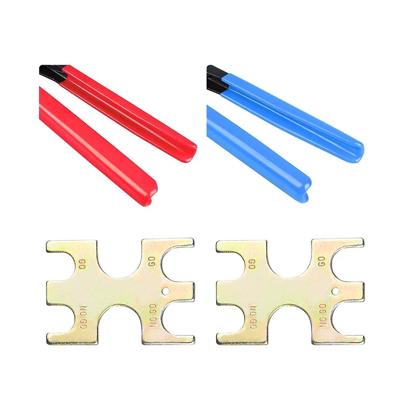 Yescom 1/2" 3/4" Pex Crimper Copper Ring Crimping Tool Kit with Go/no Go Gauge 2 Pack