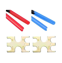 Yescom 1/2" 3/4" Pex Crimper Copper Ring Crimping Tool Kit with Go/no Go Gauge 2 Pack
