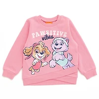 Paw Patrol Baby Girls Crossover Fleece Sweatshirt and Leggings Outfit Set