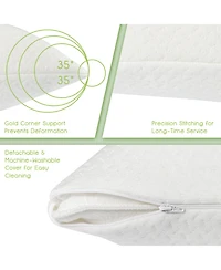 2Pack Shredded Memory Foam Bed Pillows Bamboo Rayon Cooling Cover 28''x18''