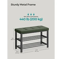 Slickblue Entryway Shoe Storage Bench with Cushion