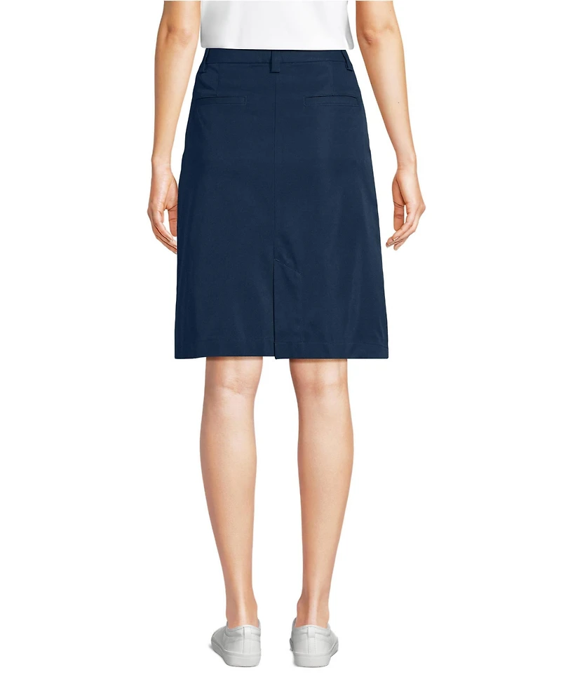 Lands' End Women's Active Performance Chino Skort Top of the Knee