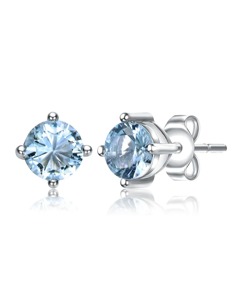 GigiGirl Sterling Silver Solitaire Stud Earrings