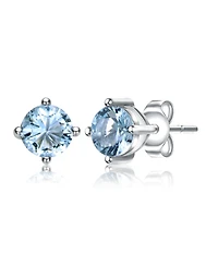 GigiGirl Sterling Silver Solitaire Stud Earrings