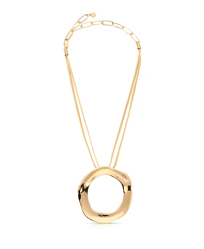Ettika Plated Open Circle Statement Necklace