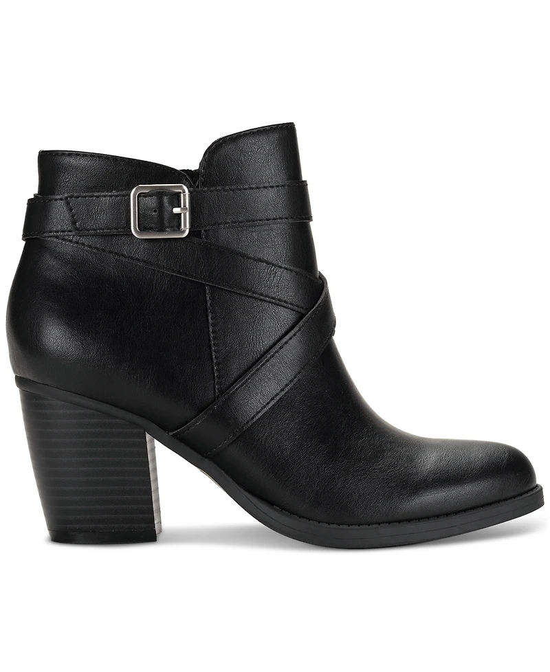 Style & Co Women's Zetaa Strappy Belt-Heel Booties, Created for Macy's