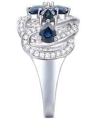 Emerald (2-1/4 ct. t.w.) & Diamond (1/4 Flower Openwork Ring 14k Gold (Also Ruby Sapphire)
