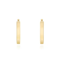 The Lovery Large Square Tube Hoop Earrings 14K Gold