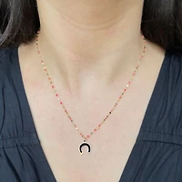 The Lovery Onyx Horseshoe Charm 14K Gold 9 millimeters