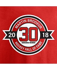 Fanatics Big Boys and Girls Martin Brodeur Red New Jersey Devils Hall of Fame T-Shirt