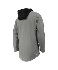 Nike Big Boys and Girls Gray Michigan State Spartans Sideline Performance Long Sleeve Hoodie T-Shirt
