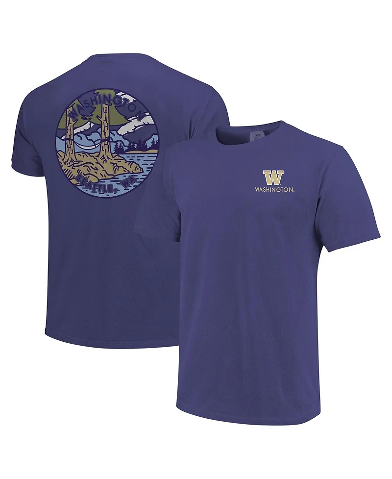 Image One Men's and Women's Purple Washington Huskies Scenic Comfort Colors T-Shirt