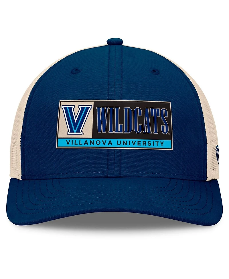 Top of the World Men's Navy/Natural Villanova Wildcats Bennett Trucker Adjustable Hat