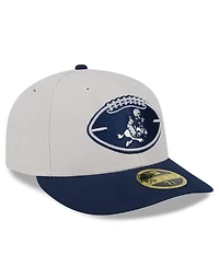 New Era Men's Stone/Navy Dallas Cowboys 2024 Sideline Historic Low Profile 59FIFTY Fitted Hat
