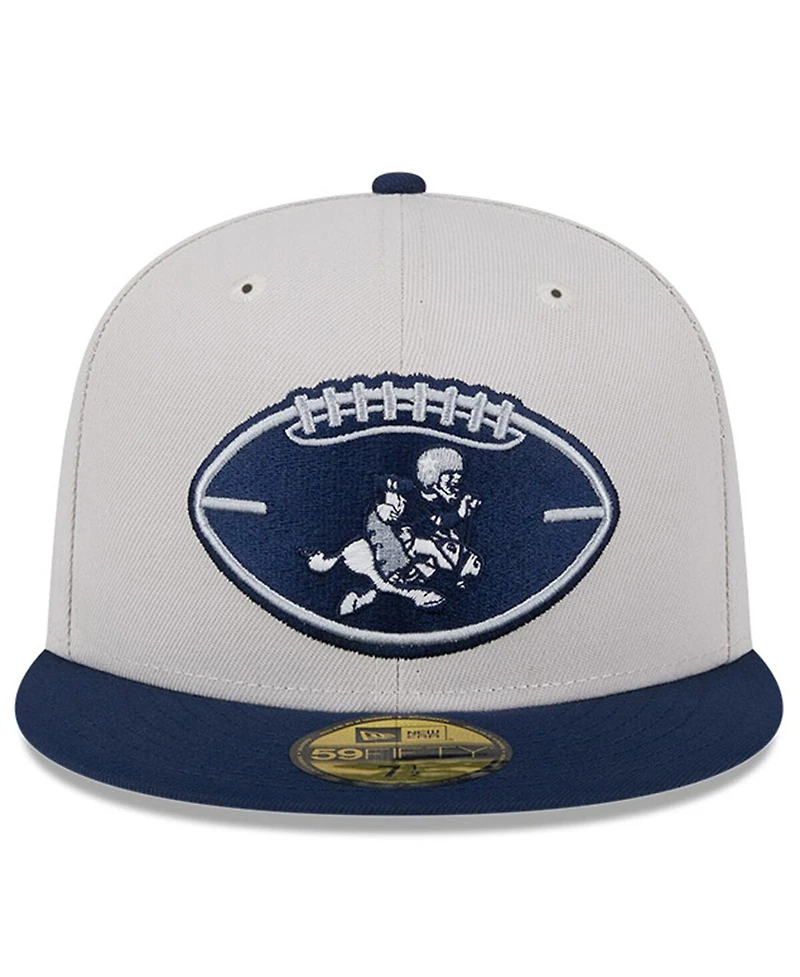 New Era Men's Stone/Navy Dallas Cowboys 2024 Sideline Historic 59FIFTY Fitted Hat