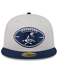 New Era Men's Stone/Navy Dallas Cowboys 2024 Sideline Historic 59FIFTY Fitted Hat