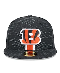 New Era Men's Black Cincinnati Bengals 2024 Sideline 59FIFTY Fitted Hat