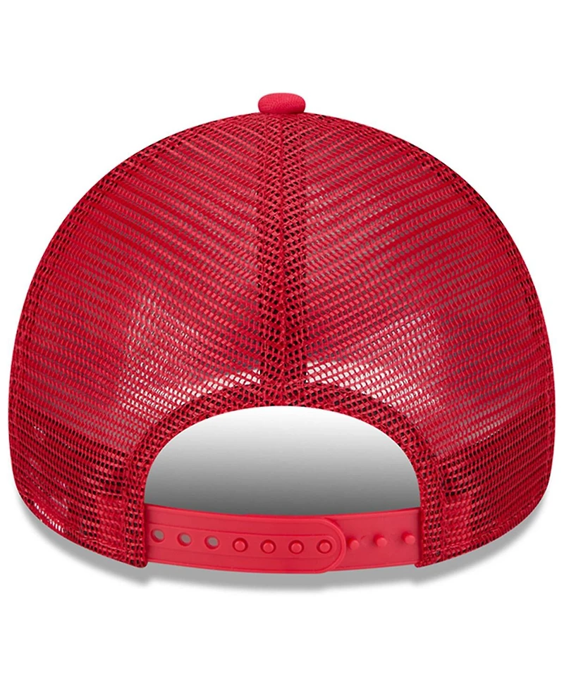 New Era Men's White/Scarlet San Francisco 49ers Retro Wordmark A-Frame 9FORTY Adjustable Hat
