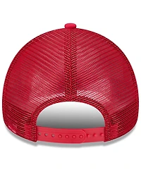 New Era Men's White/Scarlet San Francisco 49ers Retro Wordmark A-Frame 9FORTY Adjustable Hat