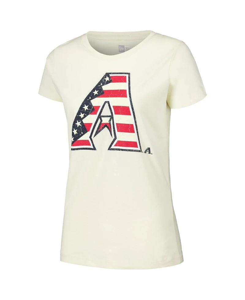 New Era Women's Cream Arizona Diamondbacks Vintage T-Shirt