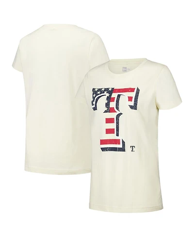 New Era Women's Cream Texas Rangers Vintage T-Shirt