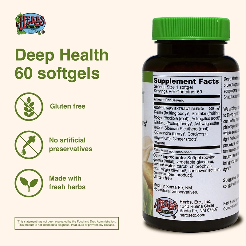 Trace Minerals Deep Health 60 count Herbs Etc.