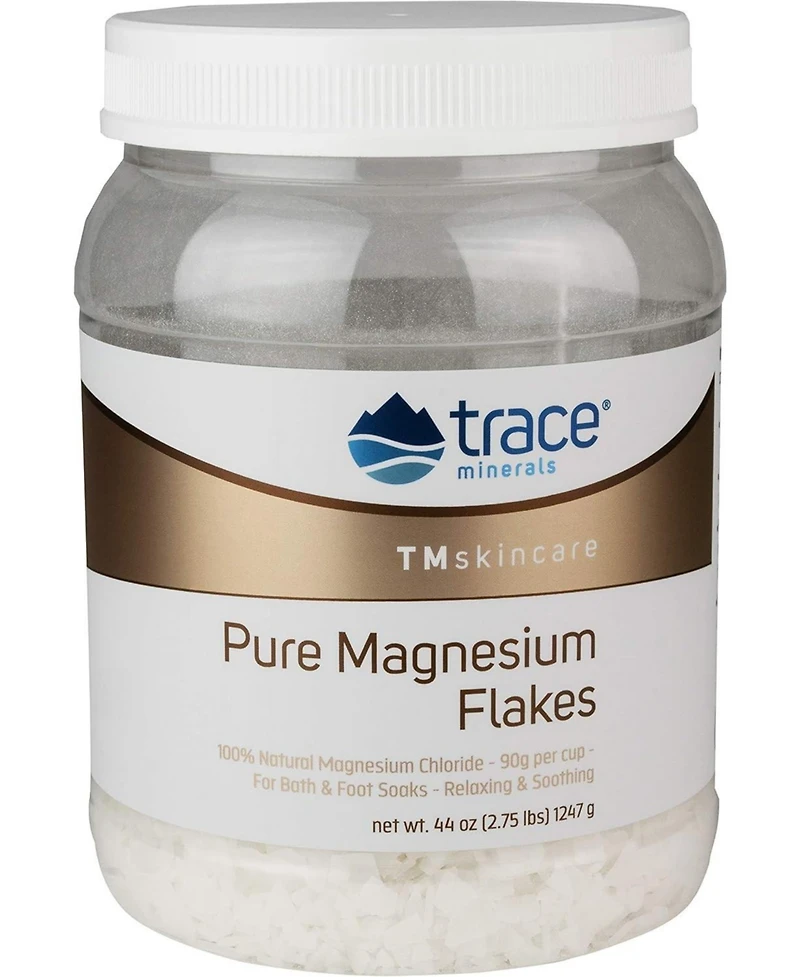 Trace Minerals Pure Magnesium Flakes - Relaxing Bath Soak to Support Rejuvenation & Healthy Sleep - Magnesium for Soothing Bath & Foot Soak