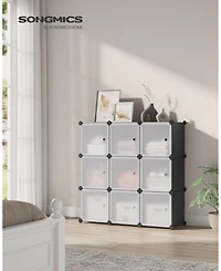Slickblue Set of 9 Plastic Storage Cubes for Easy Organization and Space Efficiency