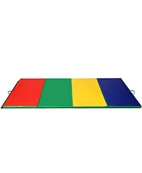 Skonyon 4 Feet x 10 Feet Thick Folding Panel Gymnastics Mat-Color