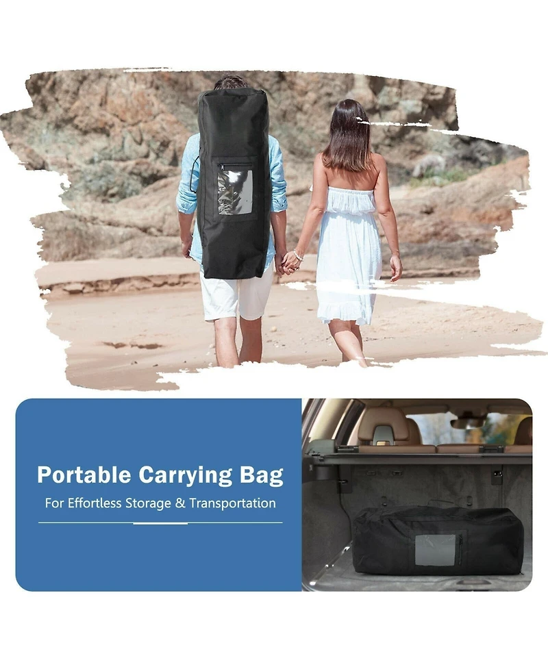 10 Feet Inflatable Stand Up Paddle Board with Backpack Leash Aluminum Paddle-l