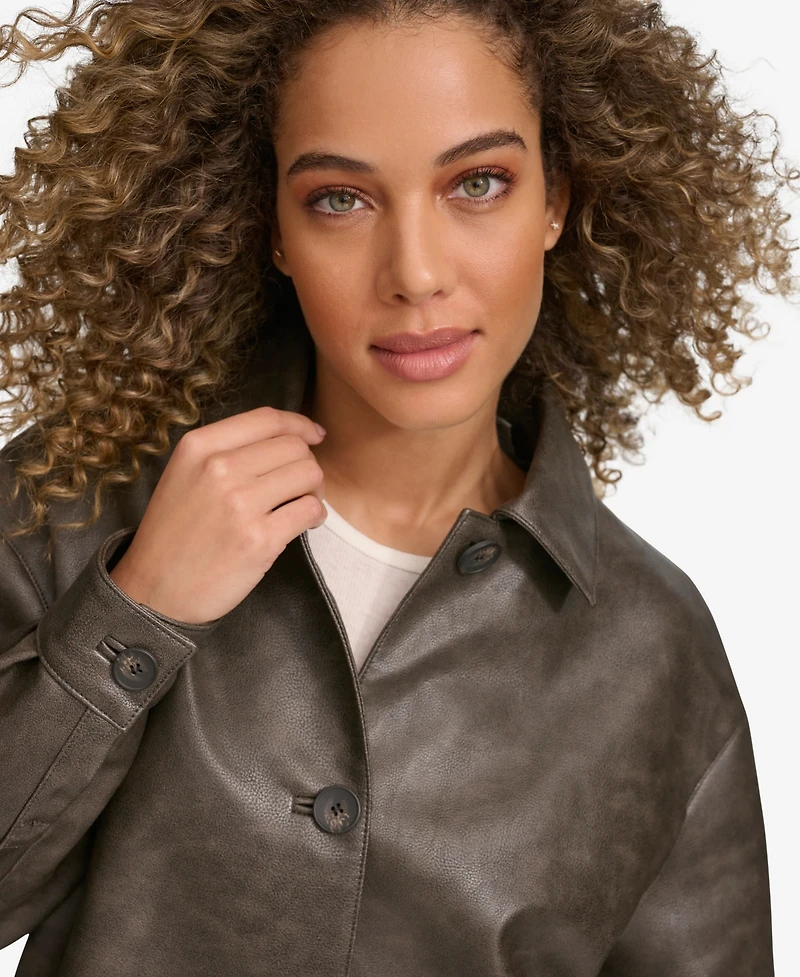 Levi's Women's Faux Leather Relaxed Vintage Look Blazer