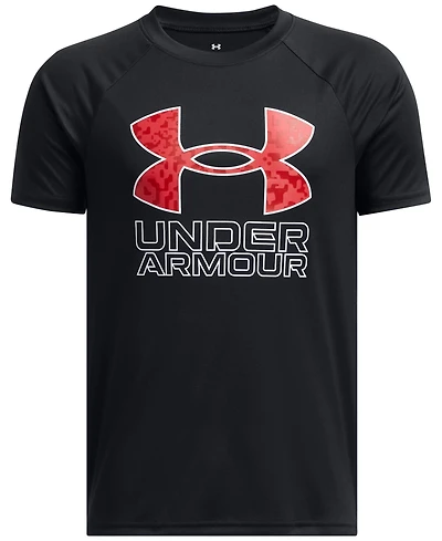 Under Armour Boys 7-20 Tech Hybrid Print Logo Graphic Short-Sleeve T-Shirt