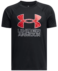 Under Armour Boys 7-20 Tech Hybrid Print Logo Graphic Short-Sleeve T-Shirt