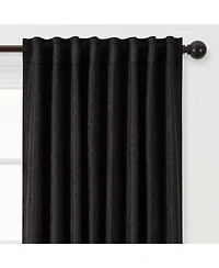 Chanasya Premium 2-Panel Embossed Leaf Textured Curtains - Back Tab, Ring Tab for Windows Living Room Bedroom