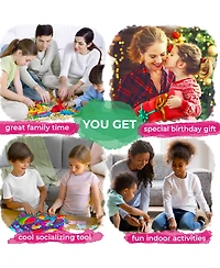 Quokka 4 x 30 Pieces Jigsaw Puzzles for Toddlers 3-5 - Dinosaur, Animals, Meadow Girls