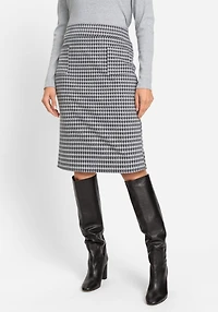 Olsen Women's Houndstooth Pull-On Skirt