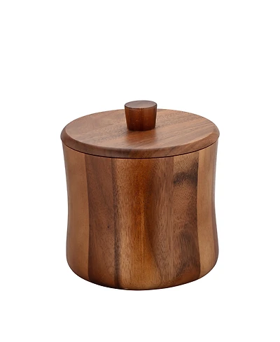 Kraftware Acacia Ice Bucket with Removable Liner, 3 Quart