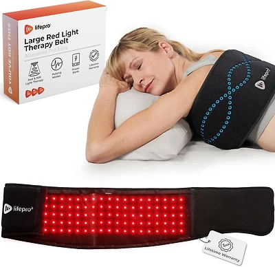 Lifepro Red Light Therapy Belt - Infrared Light for Muscle Relaxation, Inflammation & Circulation