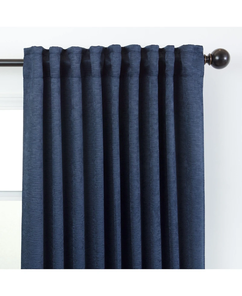 Chanasya Premium 2-Panel Embossed Leaf Textured Curtains - Back Tab, Ring Tab for Windows Living Room Bedroom