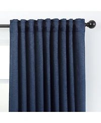 Chanasya Premium 2-Panel Embossed Leaf Textured Curtains - Back Tab, Ring Tab for Windows Living Room Bedroom