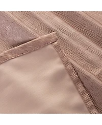 Chanasya Premium 2-Panel Classy Embossed Leaf Textured Curtains - Back Tab