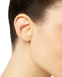 Wrapped Diamond Heart Stud Earrings (1/6 ct. t.w.) in 14k Gold, Created for Macy's