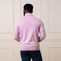 Hope & Henry Men's Fine Gauge Half Zip Pullover Sweater