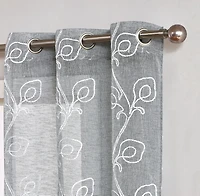Dainty Home Stella Linen Look 76" W x 108" L Grommet Window Panel Set