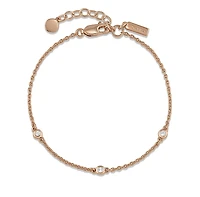 Vincero Women's Sapphire Trio Bracelet in 925 Sterling Silver with 14K Gold Plating and Lobster Clasp