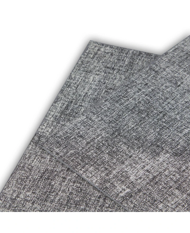 Dainty Home Amalfi Faux Leather Look Outdoor Dining Set Textured 2 Colored Reversible 12" x 18" Rectangular Placemats of 4