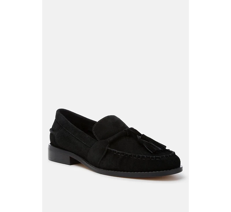 Rhone Tassels Detail Suede Loafers