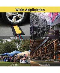 Yescom 2 Channel Cable Driveway Garden Hose Protector Ramp Rubber Electrical Wire Cover Warehouse Station 22000 Lbs Speed Bump for Road, 2 Packs