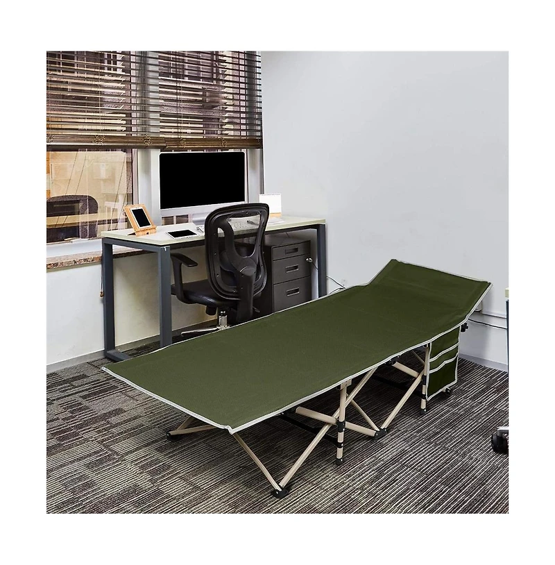 Yaheetech Folding Camping Bed Army Green